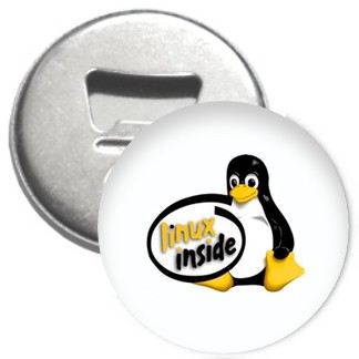 Flaschenöffner + Magnet - Linux inside