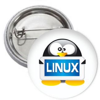 Ansteckbutton - Linux Tux