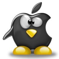 Notebook-Sticker - Tux Apple