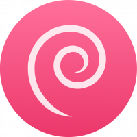 Notebook-Sticker - Debian Logo einfach - rund