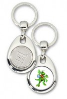 Schlüsselanhänger - Metall - KDE Konqui - Einkaufswagen-Chip Schlüsselanhänger - Metall - KDE Konqui - Einkaufswagen-Chip