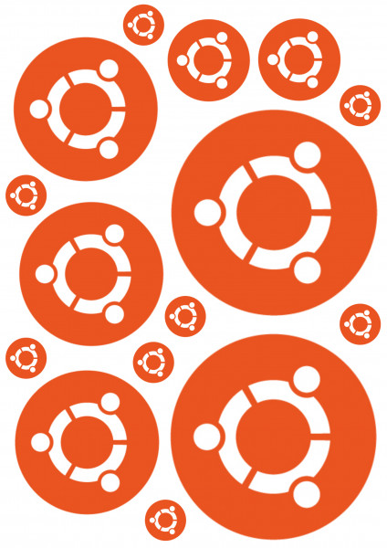 Maxi-Sticker - ubuntu Logo A4