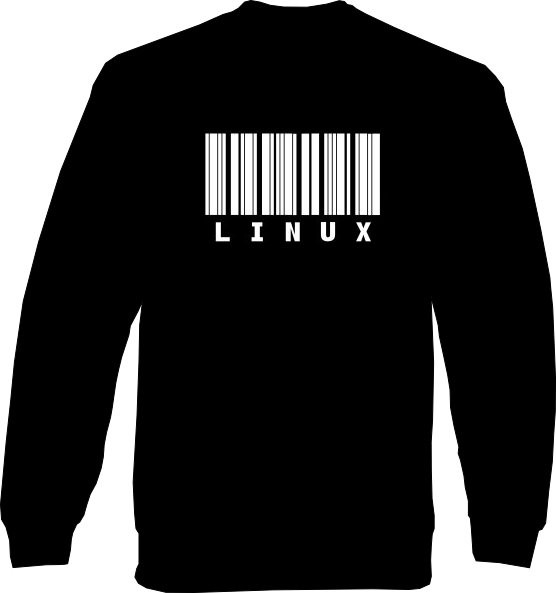 Sweat-Shirt - LINUX Strichcode