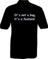 Polo-Shirt - its not a bug - Rückseite Polo-Shirt - its not a bug - Rückseite
