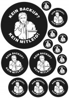 Maxi-Sticker - Kein Backup - Kein Mitleid A4