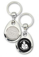 Schlüsselanhänger - Metall - Kein Backup - Kein Mitleid - Einkaufswagen-Chip Schlüsselanhänger - Metall - Kein Backup - Kein Mitleid - Einkaufswagen-Chip