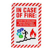 Blechschild In Case Of Fire Blechschild In Case Of Fire