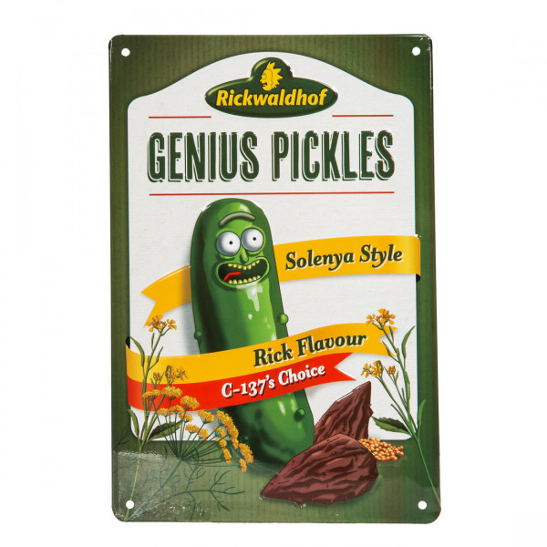 Blechschild "Genius Pickles"