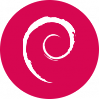 Notebook-Sticker - Debian Logo - rund
