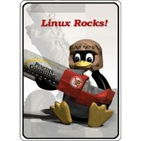 Notebook-Sticker - Linux Rocks